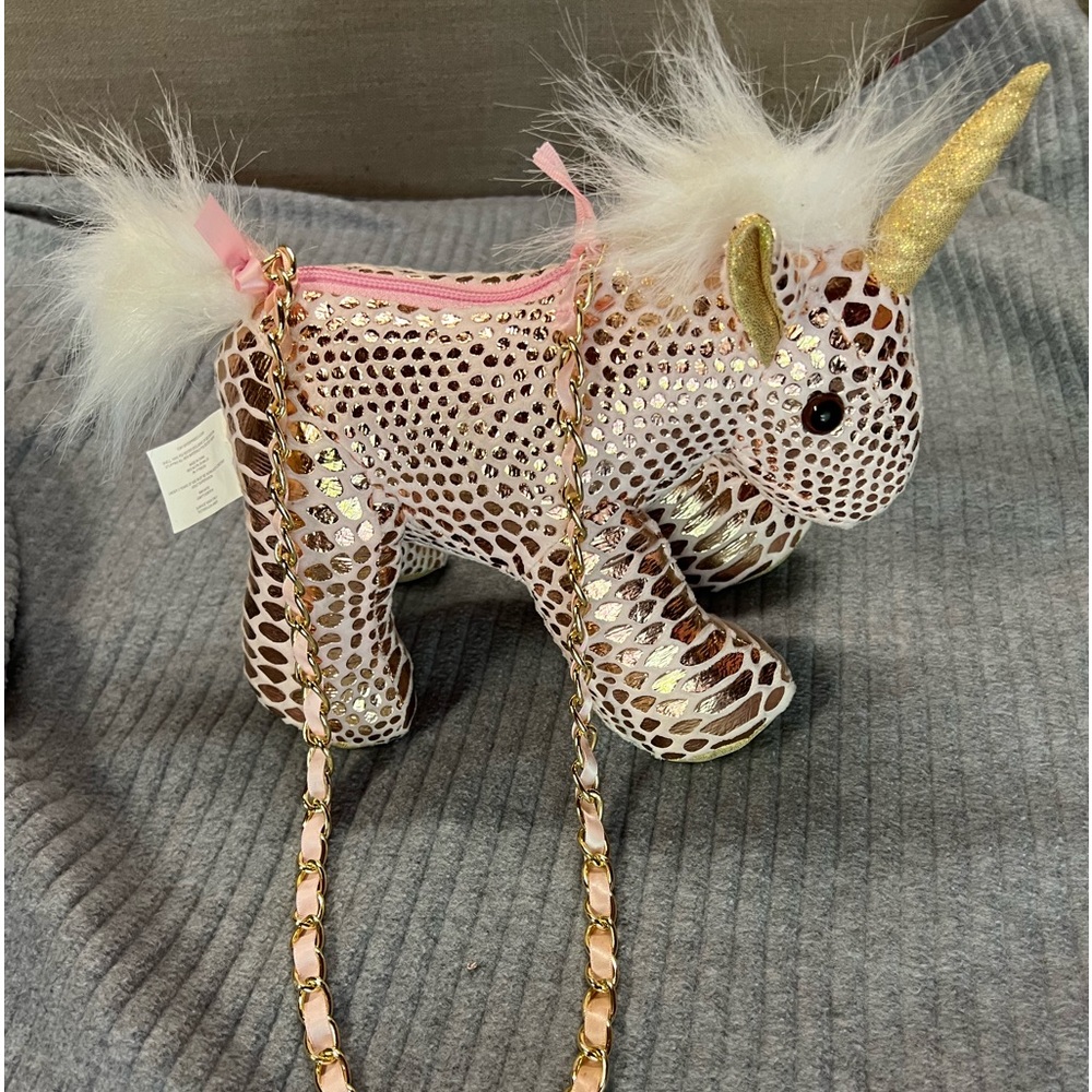 UNICORN Purse Plush Gold
